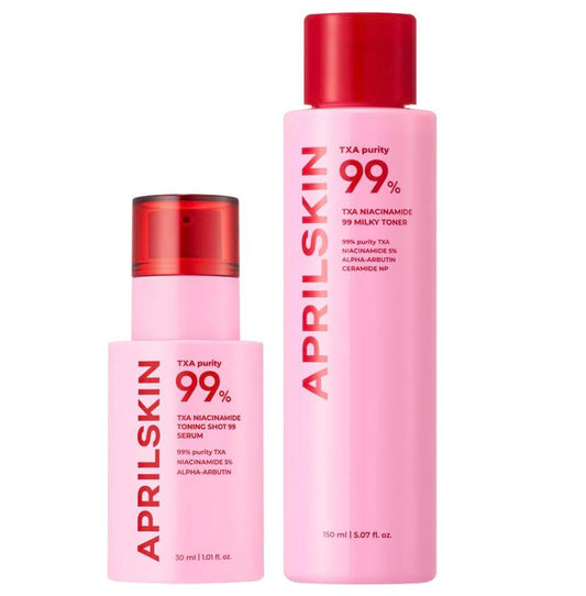 [APRILSKIN Official] TXA 99 Niacinmiade Duo with Glazed Creamy Toner + Spicy Jelly Serum | Glowy Glass Skin Pink Korean Skincare Comfort